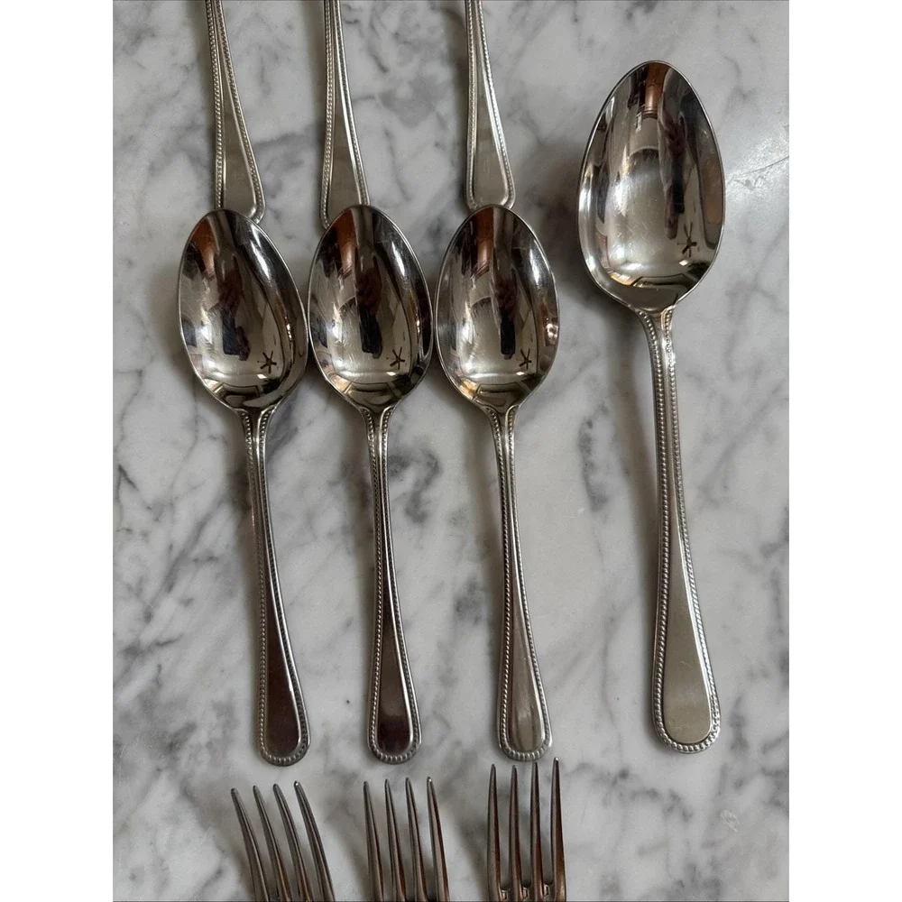 TUDOR CROWN George Butler Sheffield Silver Plated 19 Piece Canteen of Cutlery 3